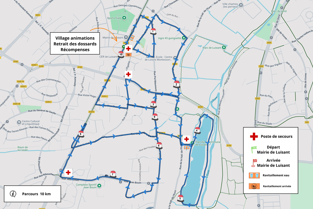 Parcours 10 km Allure Challenge 2026
